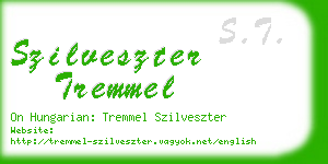 szilveszter tremmel business card